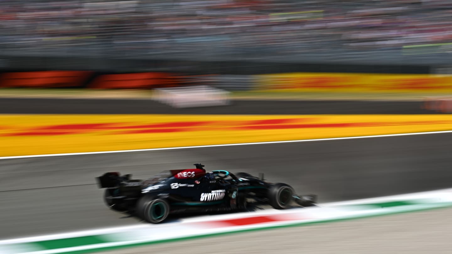 MONZA, ITALY - SEPTEMBER 11: Lewis Hamilton of Great Britain driving the (44) Mercedes AMG Petronas