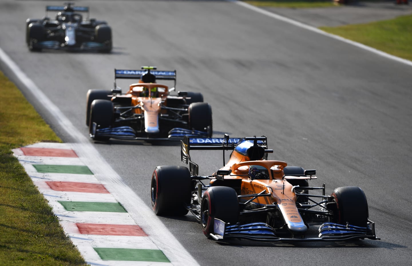 MONZA, ITALY - SEPTEMBER 11: Daniel Ricciardo of Australia driving the (3) McLaren F1 Team MCL35M