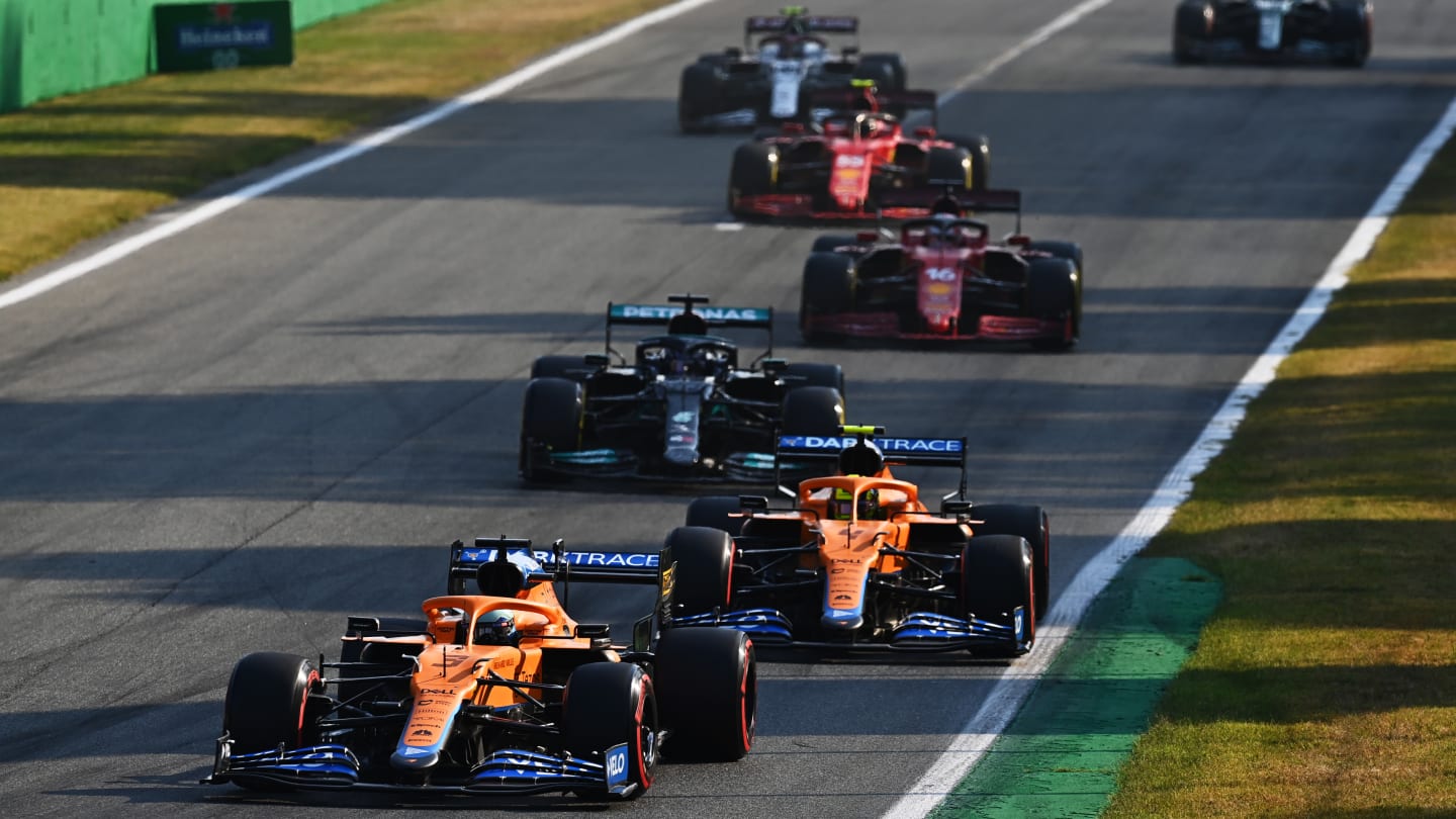 MONZA, ITALY - SEPTEMBER 11: Daniel Ricciardo of Australia driving the (3) McLaren F1 Team MCL35M