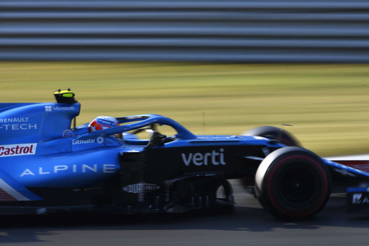 MONZA, ITALY - SEPTEMBER 11: Esteban Ocon of France driving the (31) Alpine A521 Renault during the Sprint ahead of the F1 Grand Prix of Italy at Autodromo di Monza on September 11, 2021 in Monza, Italy. (Photo by Rudy Carezzevoli/Getty Images)