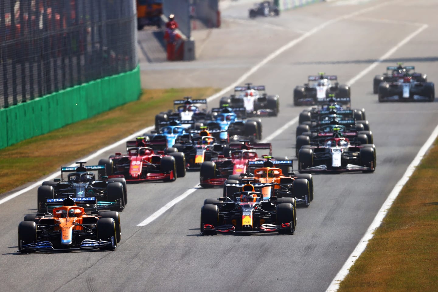 MONZA, ITALY - SEPTEMBER 12:  Daniel Ricciardo of Australia driving the (3) McLaren F1 Team MCL35M