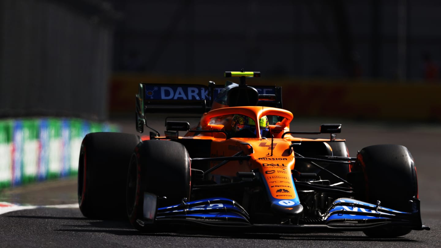 MEXICO CITY, MEXICO - NOVEMBER 06: Lando Norris of Great Britain driving the (4) McLaren F1 Team