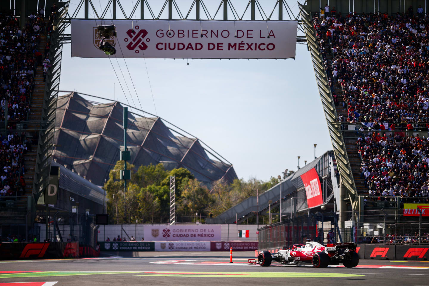 MEXICO CITY, MEXICO - NOVEMBER 06: Kimi Raikkonen of Alfa Romeo and Finland  during qualifying