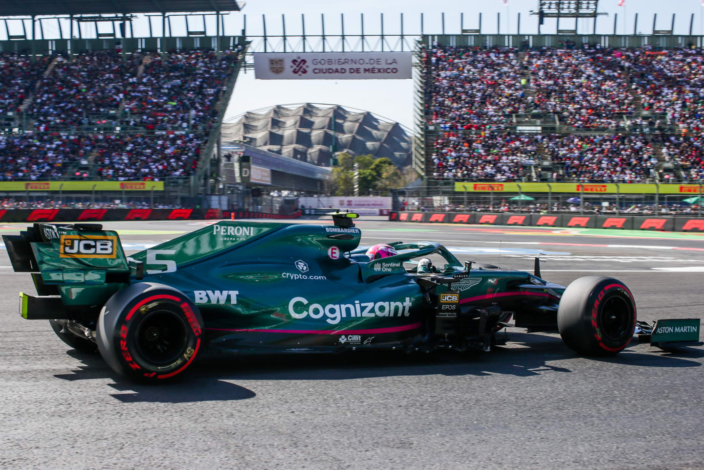 MEXICO CITY, MEXICO - NOVEMBER 06: Sebastian Vettel of Aston Martin and Germany during qualifying
