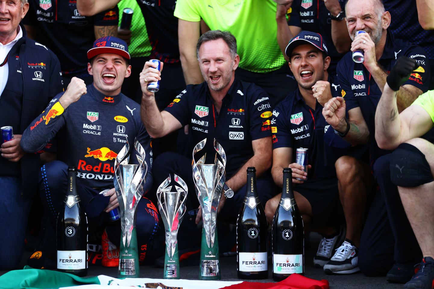 MEXICO CITY, MEXICO - NOVEMBER 07: Race winner Max Verstappen of Netherlands and Red Bull Racing