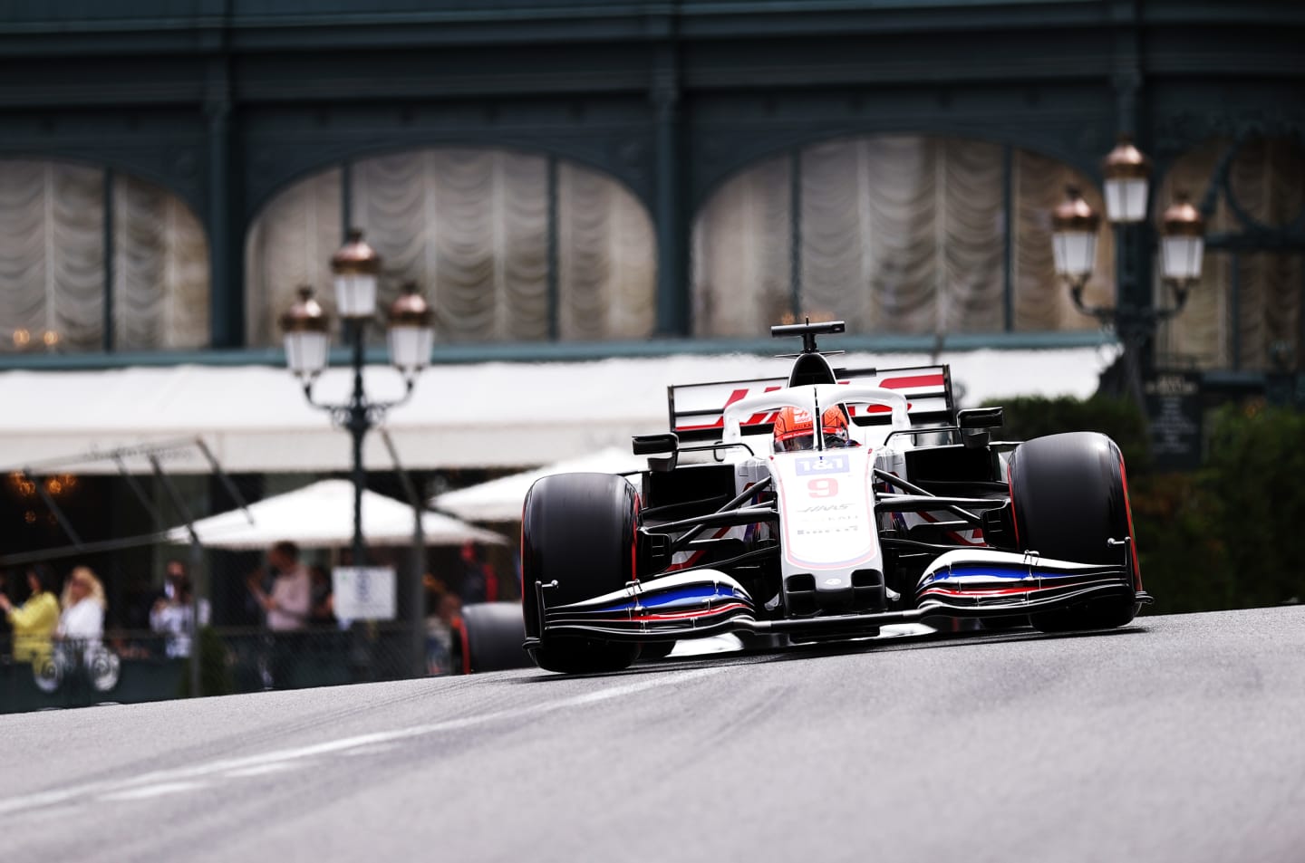 MONTE-CARLO, MONACO - MAY 22: Nikita Mazepin of Russia driving the (9) Haas F1 Team VF-21 Ferrari on track during qualifying for the F1 Grand Prix of Monaco at Circuit de Monaco on May 22, 2021 in Monte-Carlo, Monaco. (Photo by Lars Baron/Getty Images)