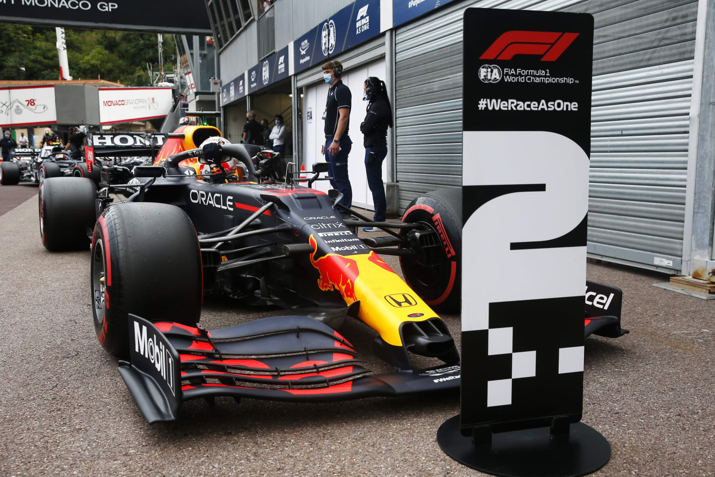 MONTE-CARLO, MONACO - MAY 22: Second placed qualifier Max Verstappen of Netherlands and Red Bull