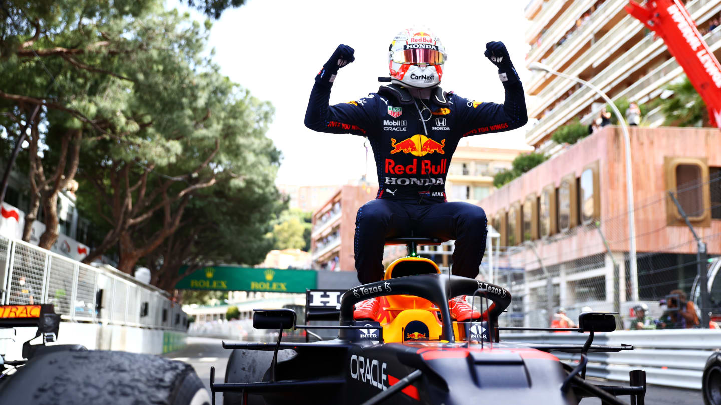 MONTE-CARLO, MONACO - MAY 23: Race winner Max Verstappen of Netherlands and Red Bull Racing