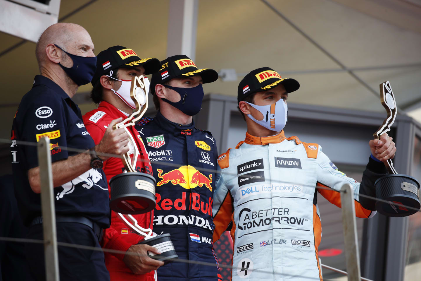 MONTE-CARLO, MONACO - MAY 23: Adrian Newey, the Chief Technical Officer of Red Bull Racing, second