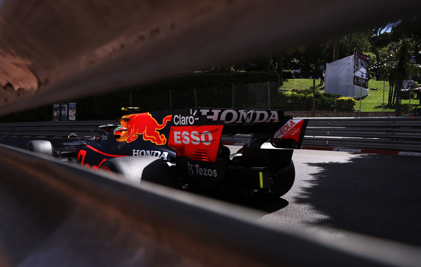 MONTE-CARLO, MONACO - MAY 23: Sergio Perez of Mexico driving the (11) Red Bull Racing RB16B Honda on track during the F1 Grand Prix of Monaco at Circuit de Monaco on May 23, 2021 in Monte-Carlo, Monaco. (Photo by Lars Baron/Getty Images)