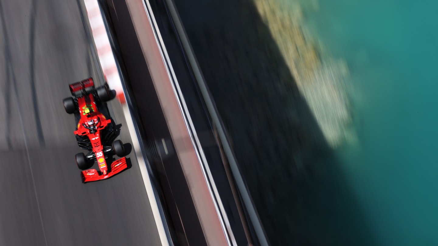 MONTE-CARLO, MONACO - MAY 23: Carlos Sainz of Spain driving the (55) Scuderia Ferrari SF21 during the F1 Grand Prix of Monaco at Circuit de Monaco on May 23, 2021 in Monte-Carlo, Monaco. (Photo by Clive Rose - Formula 1/Formula 1 via Getty Images)