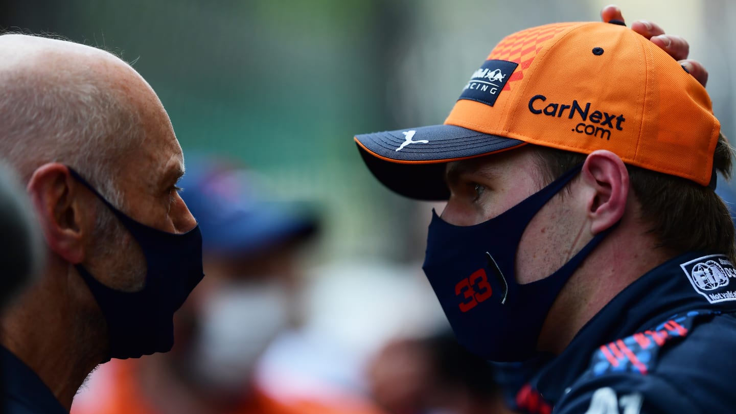 MONTE-CARLO, MONACO - MAY 23: Race winner Max Verstappen of Netherlands and Red Bull Racing talks