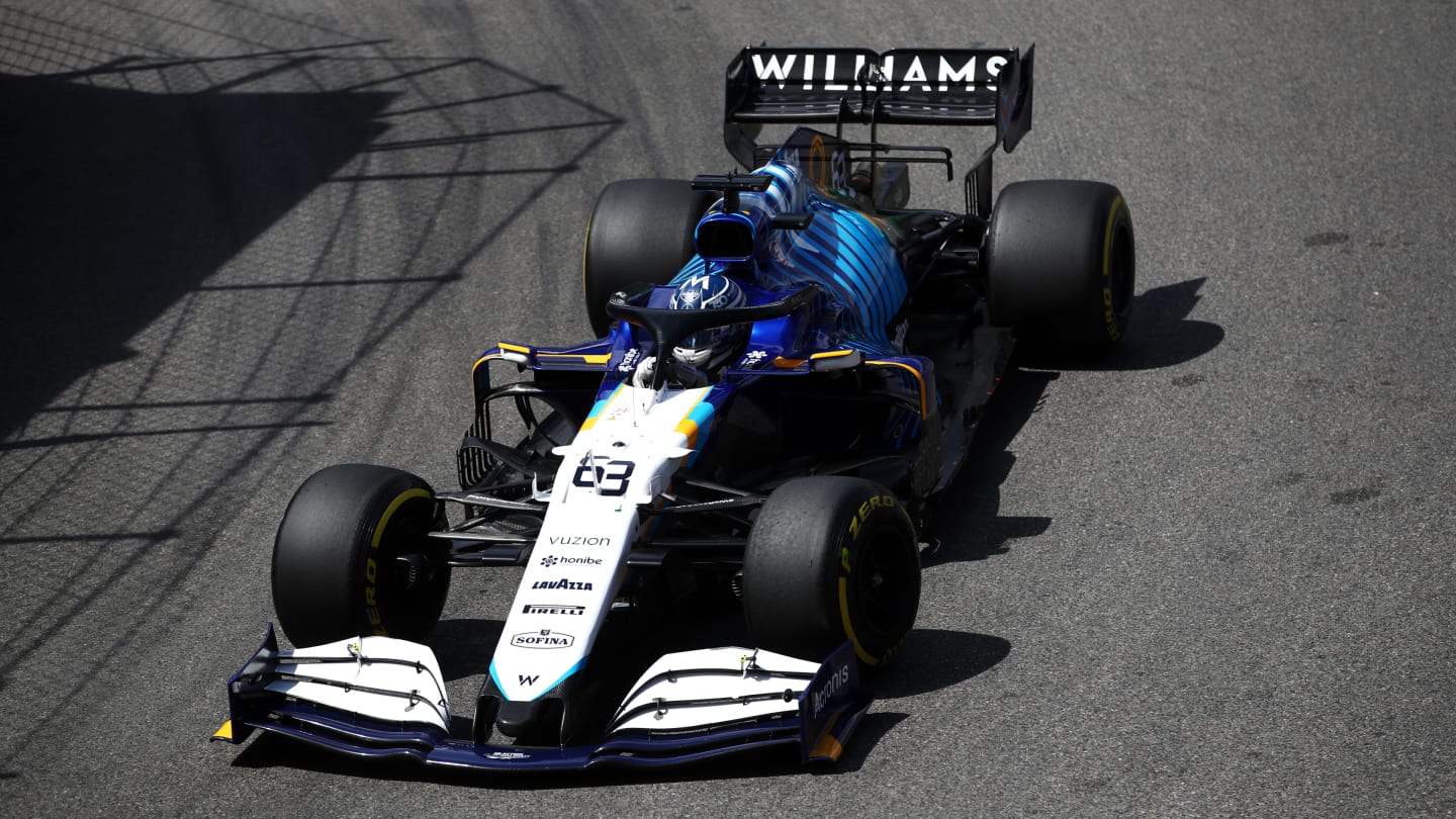 MONTE-CARLO, MONACO - MAY 23: George Russell of Great Britain driving the (63) Williams Racing