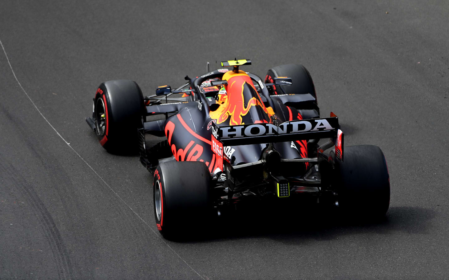 MONTE-CARLO, MONACO - MAY 23: Sergio Perez of Mexico driving the (11) Red Bull Racing RB16B Honda