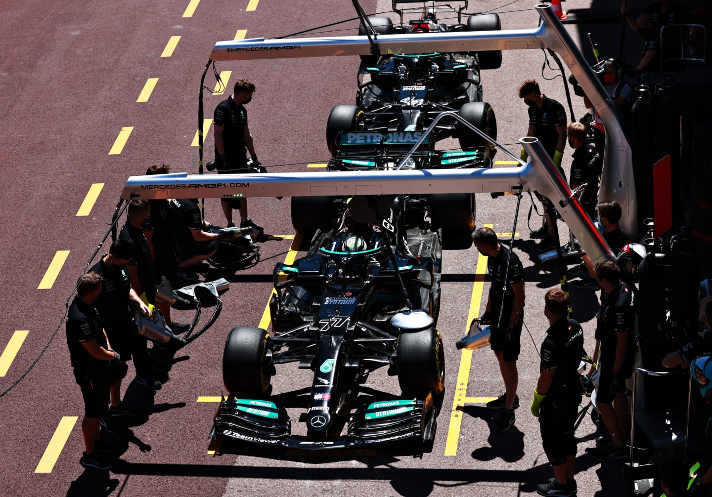 MONTE-CARLO, MONACO - MAY 20: Valtteri Bottas of Finland driving the (77) Mercedes AMG Petronas F1