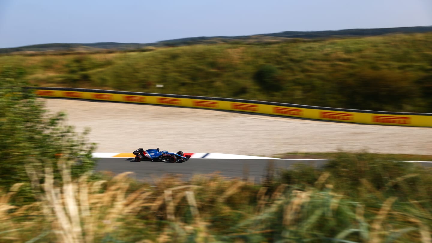 ZANDVOORT, NETHERLANDS - SEPTEMBER 03: Fernando Alonso of Spain driving the (14) Alpine A521