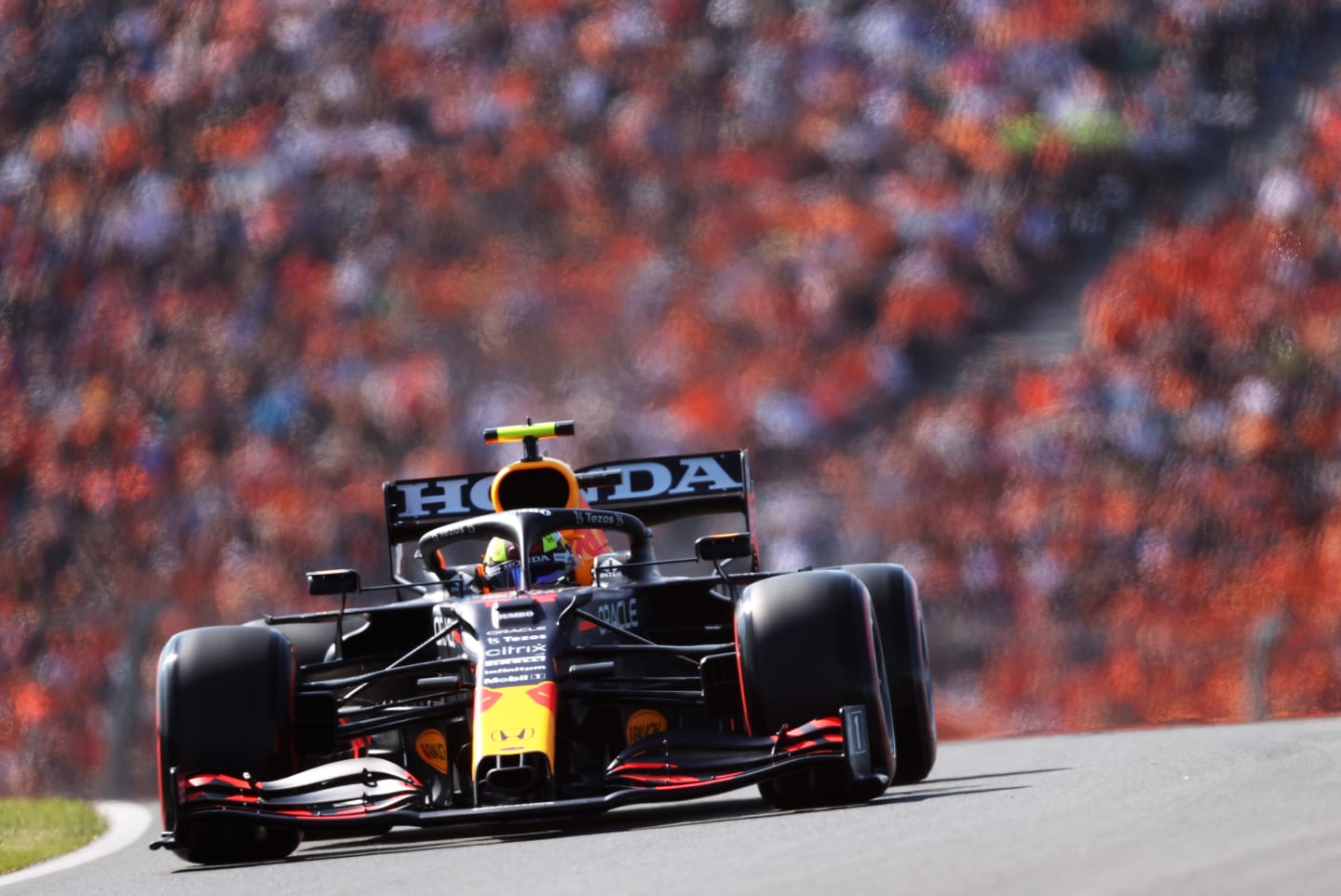 ZANDVOORT, NETHERLANDS - SEPTEMBER 04: Sergio Perez of Mexico driving the (11) Red Bull Racing