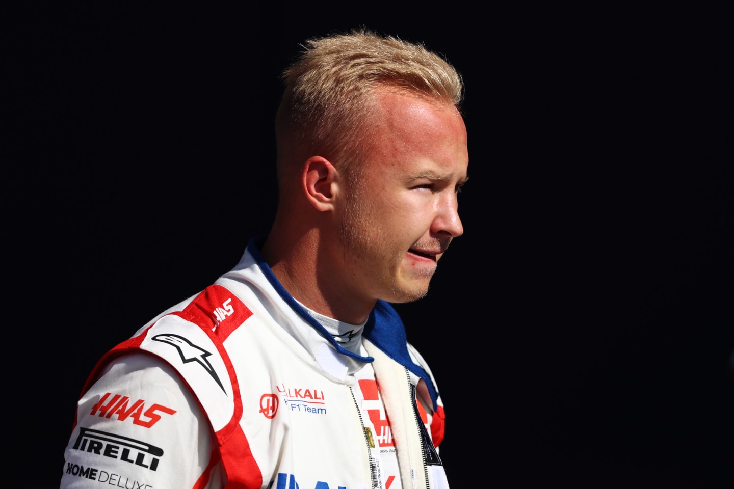 ZANDVOORT, NETHERLANDS - SEPTEMBER 04: Nikita Mazepin of Russia and Haas F1 walks in the Pitlane