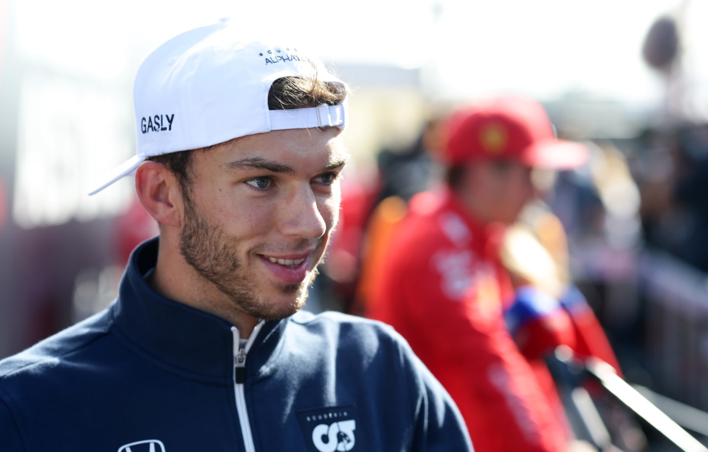 ZANDVOORT, NETHERLANDS - SEPTEMBER 04: Pierre Gasly of France and Scuderia AlphaTauri talks to the