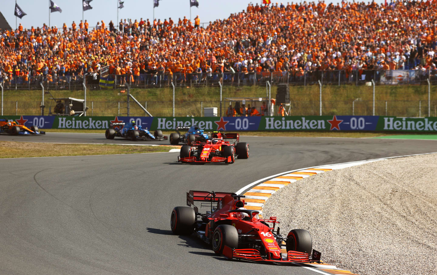 ZANDVOORT, NETHERLANDS - SEPTEMBER 05: Charles Leclerc of Monaco driving the (16) Scuderia Ferrari