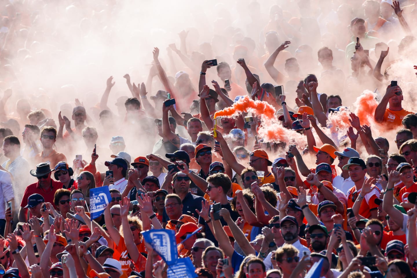 ZANDVOORT, NETHERLANDS - SEPTEMBER 05: Max Verstappen of Red Bull Racing and The Netherlands fans