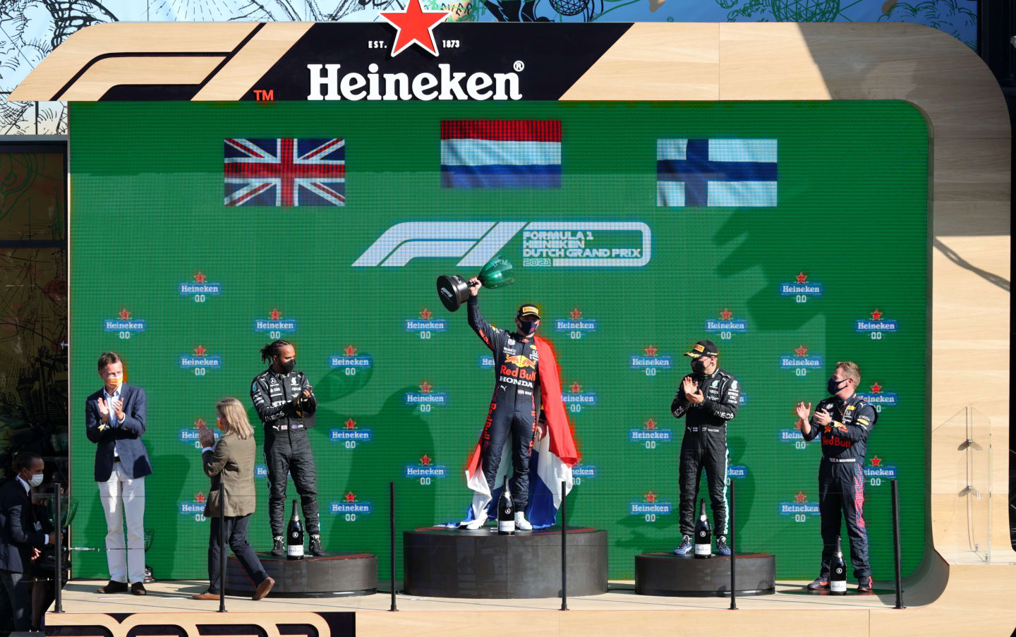 ZANDVOORT, NETHERLANDS - SEPTEMBER 05: Race winner Max Verstappen of Netherlands and Red Bull