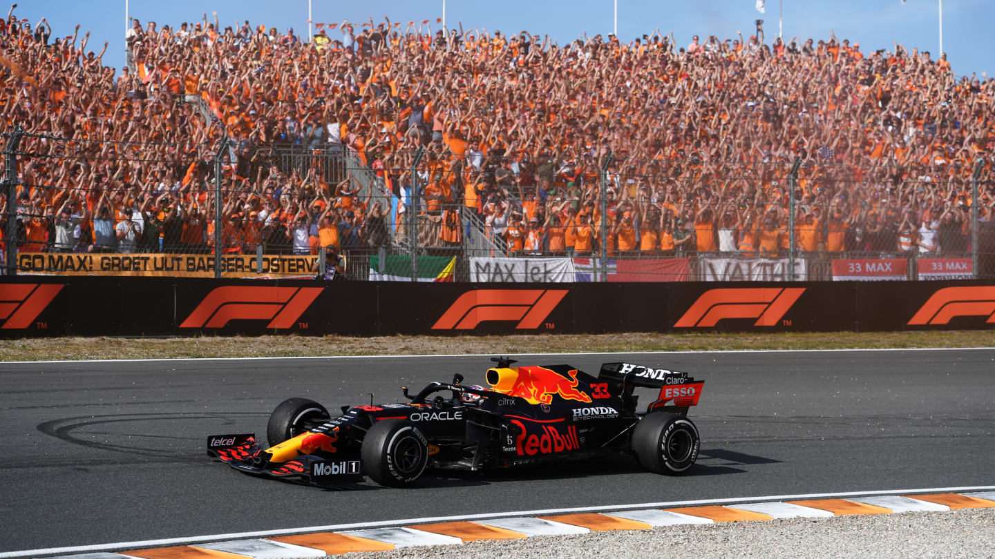 ZANDVOORT, NETHERLANDS - SEPTEMBER 05: Race winner Max Verstappen of Netherlands and Red Bull