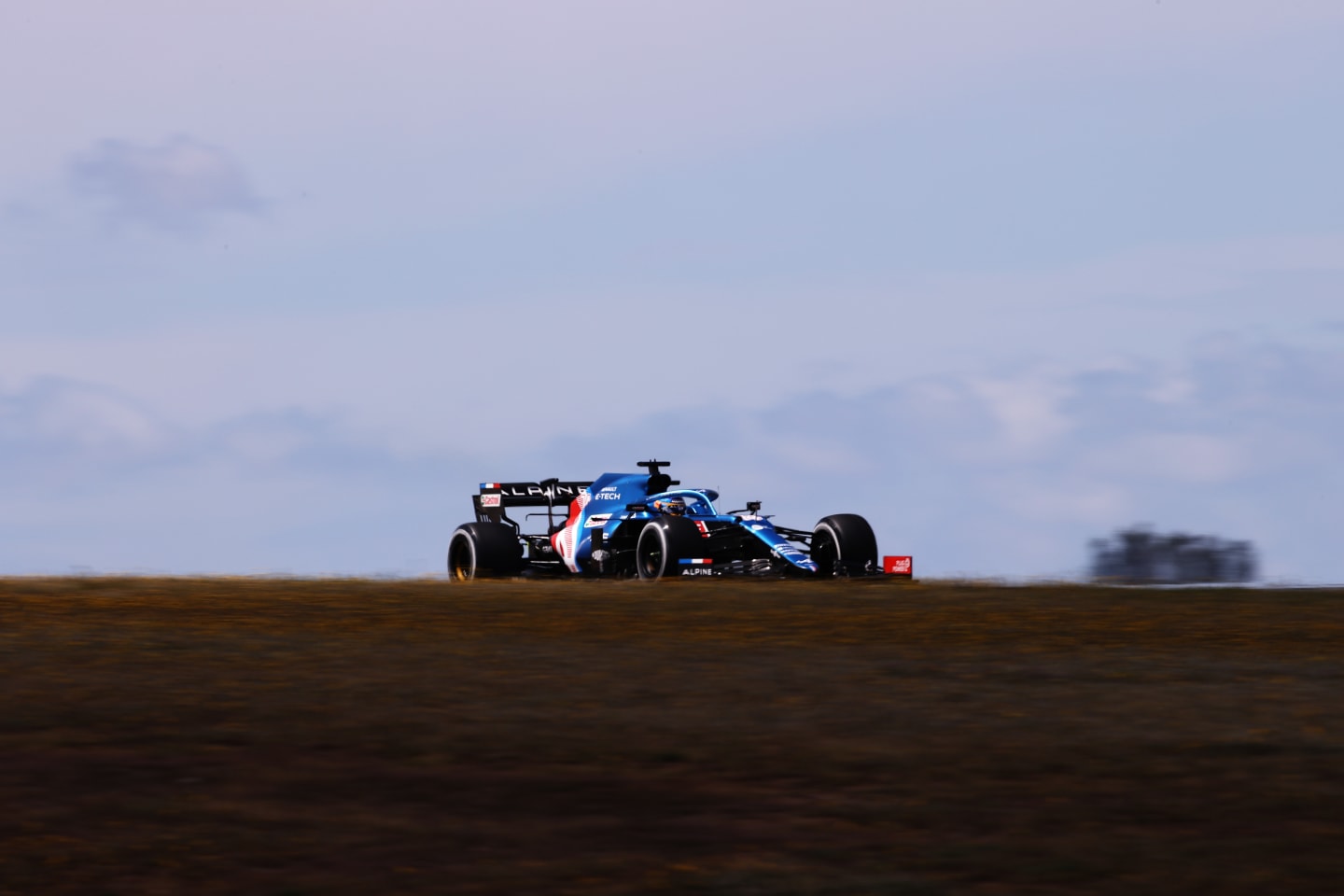 PORTIMAO, PORTUGAL - APRIL 30: Fernando Alonso of Spain driving the (14) Alpine A521 Renault on track during practice ahead of the F1 Grand Prix of Portugal at Autodromo Internacional Do Algarve on April 30, 2021 in Portimao, Portugal. (Photo by Lars Baron/Getty Images)