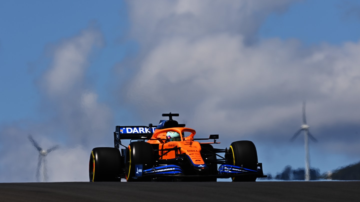 PORTIMAO, PORTUGAL - APRIL 30: Daniel Ricciardo of Australia driving the (3) McLaren F1 Team MCL35M