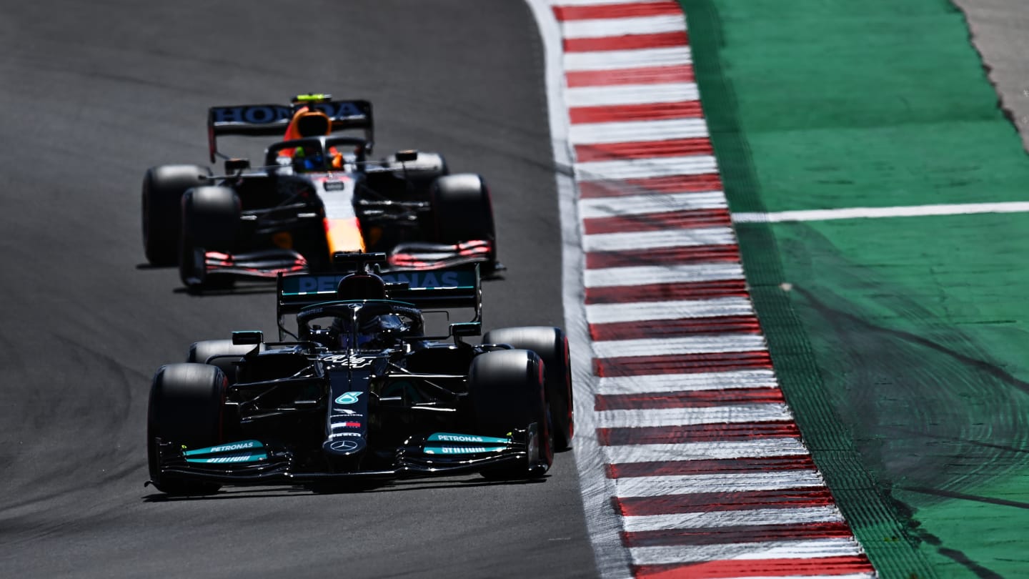 PORTIMAO, PORTUGAL - MAY 01: Lewis Hamilton of Great Britain driving the (44) Mercedes AMG Petronas