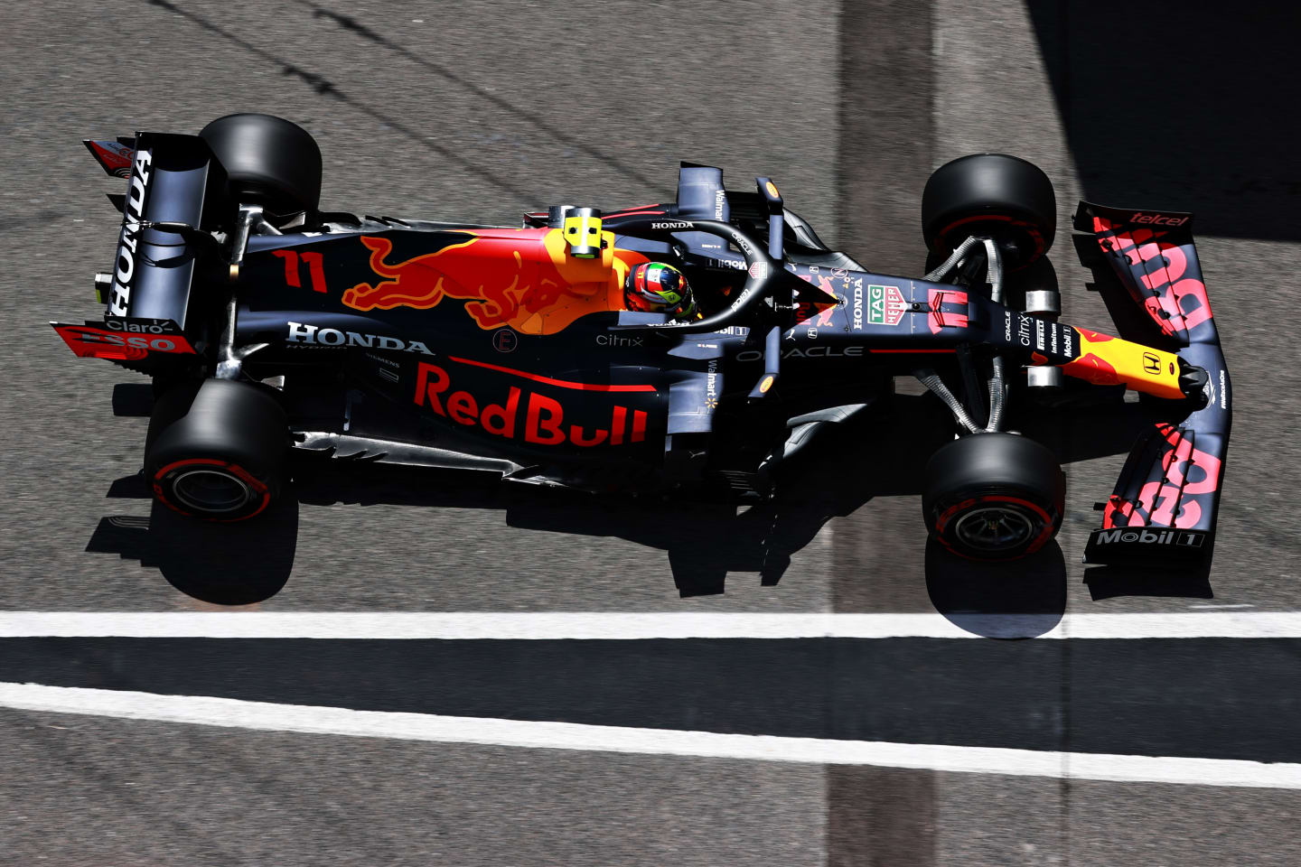 PORTIMAO, PORTUGAL - MAY 01: Sergio Perez of Mexico driving the (11) Red Bull Racing RB16B Honda in