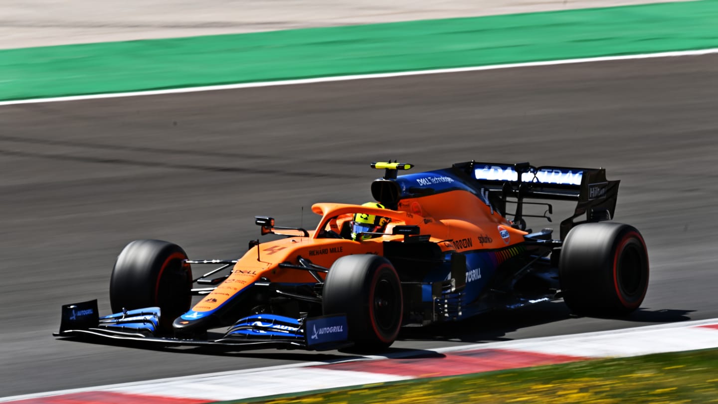 PORTIMAO, PORTUGAL - MAY 02: Lando Norris of Great Britain driving the (4) McLaren F1 Team MCL35M