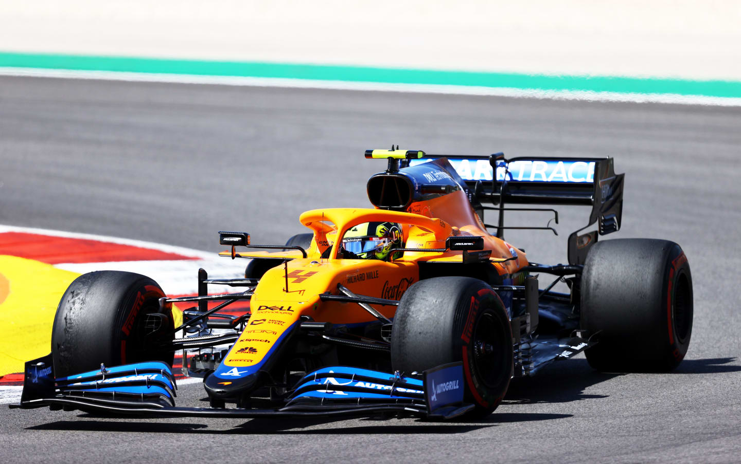 PORTIMAO, PORTUGAL - MAY 02: Lando Norris of Great Britain driving the (4) McLaren F1 Team MCL35M