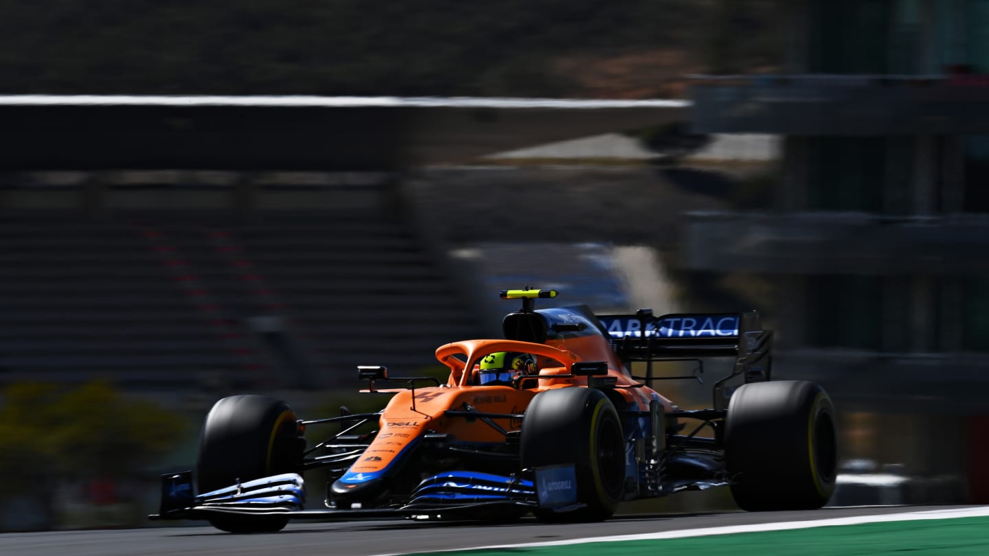 PORTIMAO, PORTUGAL - MAY 02: Lando Norris of Great Britain driving the (4) McLaren F1 Team MCL35M