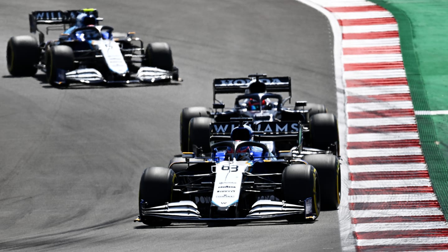 PORTIMAO, PORTUGAL - MAY 02: George Russell of Great Britain driving the (63) Williams Racing FW43B