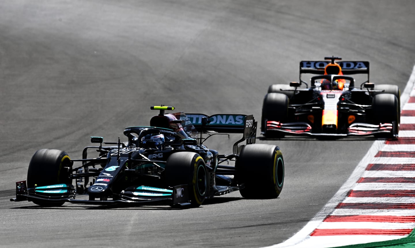 PORTIMAO, PORTUGAL - MAY 02: Valtteri Bottas of Finland driving the (77) Mercedes AMG Petronas F1