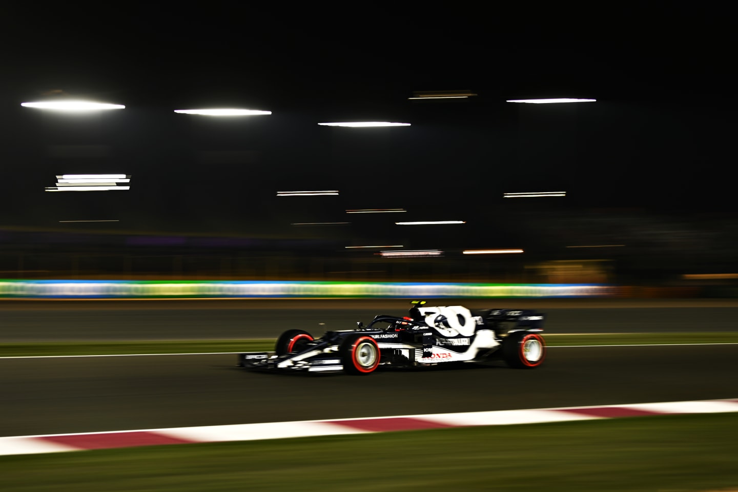 DOHA, QATAR - NOVEMBER 20: Pierre Gasly of France driving the (10) Scuderia AlphaTauri AT02 Honda during qualifying ahead of the F1 Grand Prix of Qatar at Losail International Circuit on November 20, 2021 in Doha, Qatar. (Photo by Clive Mason/Getty Images)