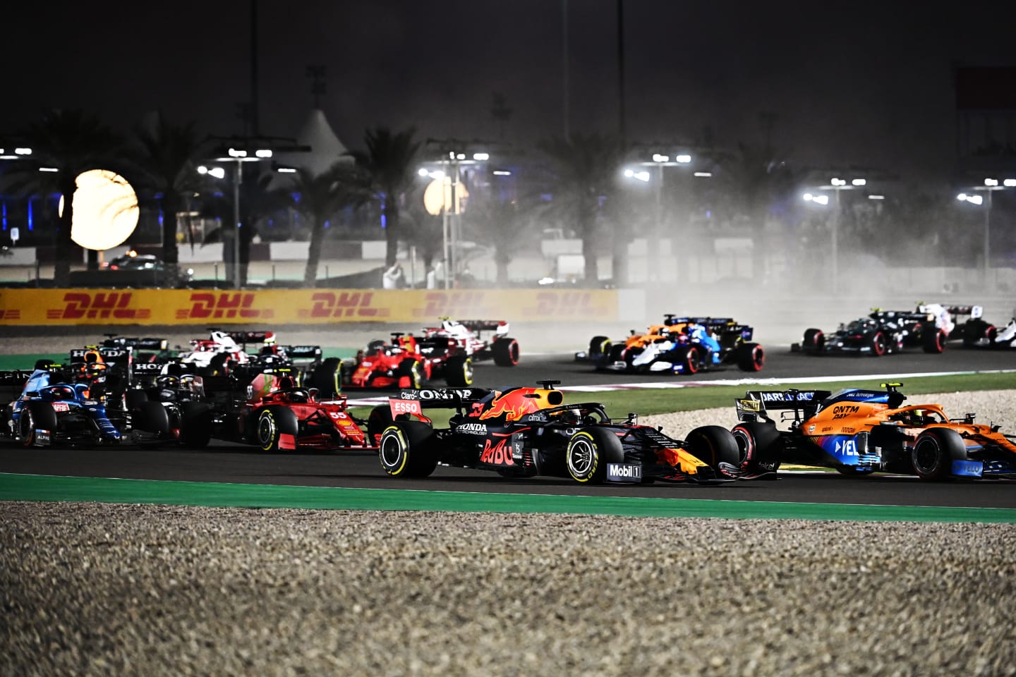 DOHA, QATAR - NOVEMBER 21: Max Verstappen of the Netherlands driving the (33) Red Bull Racing RB16B