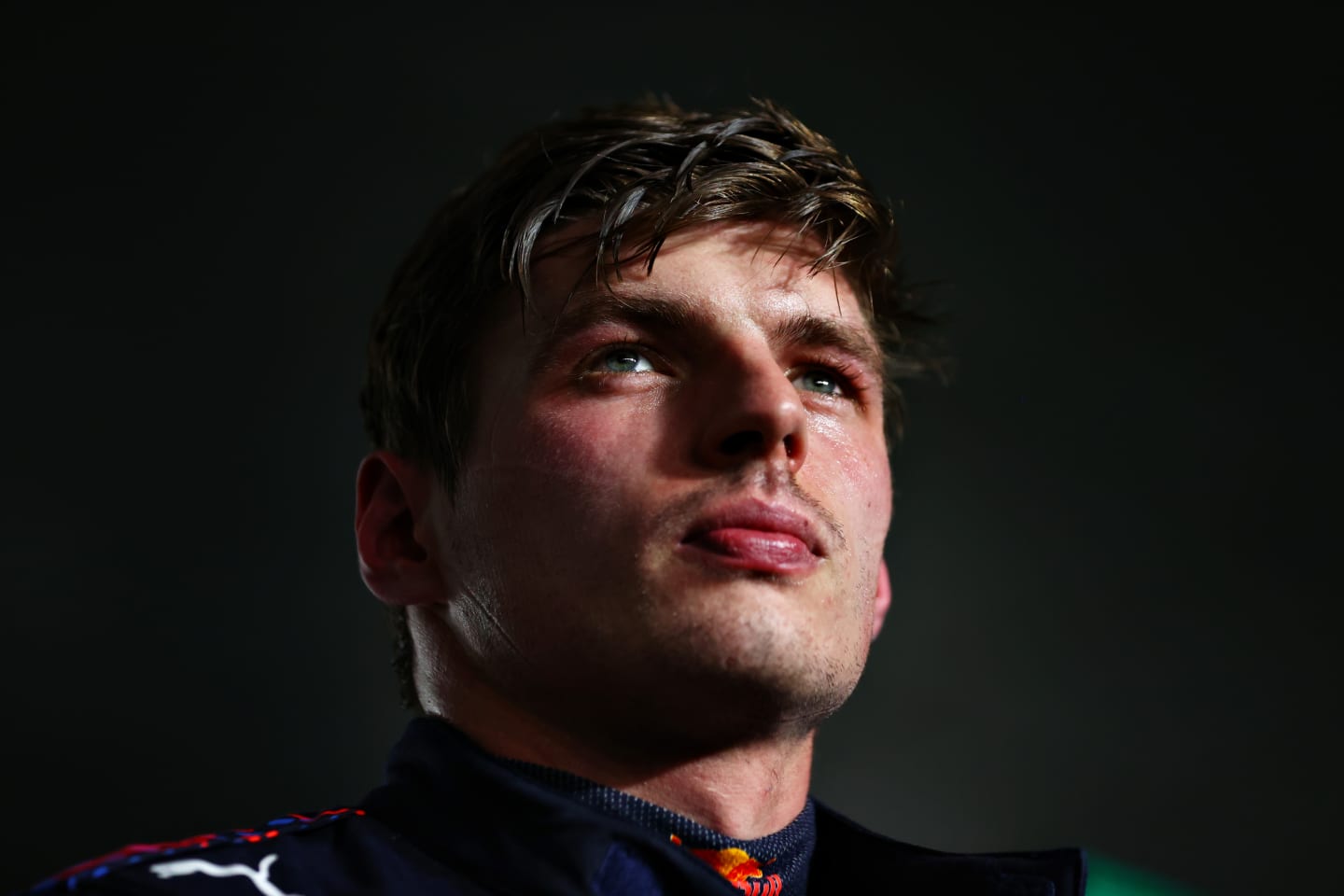 DOHA, QATAR - NOVEMBER 21: Second placed Max Verstappen of Netherlands and Red Bull Racing looks on