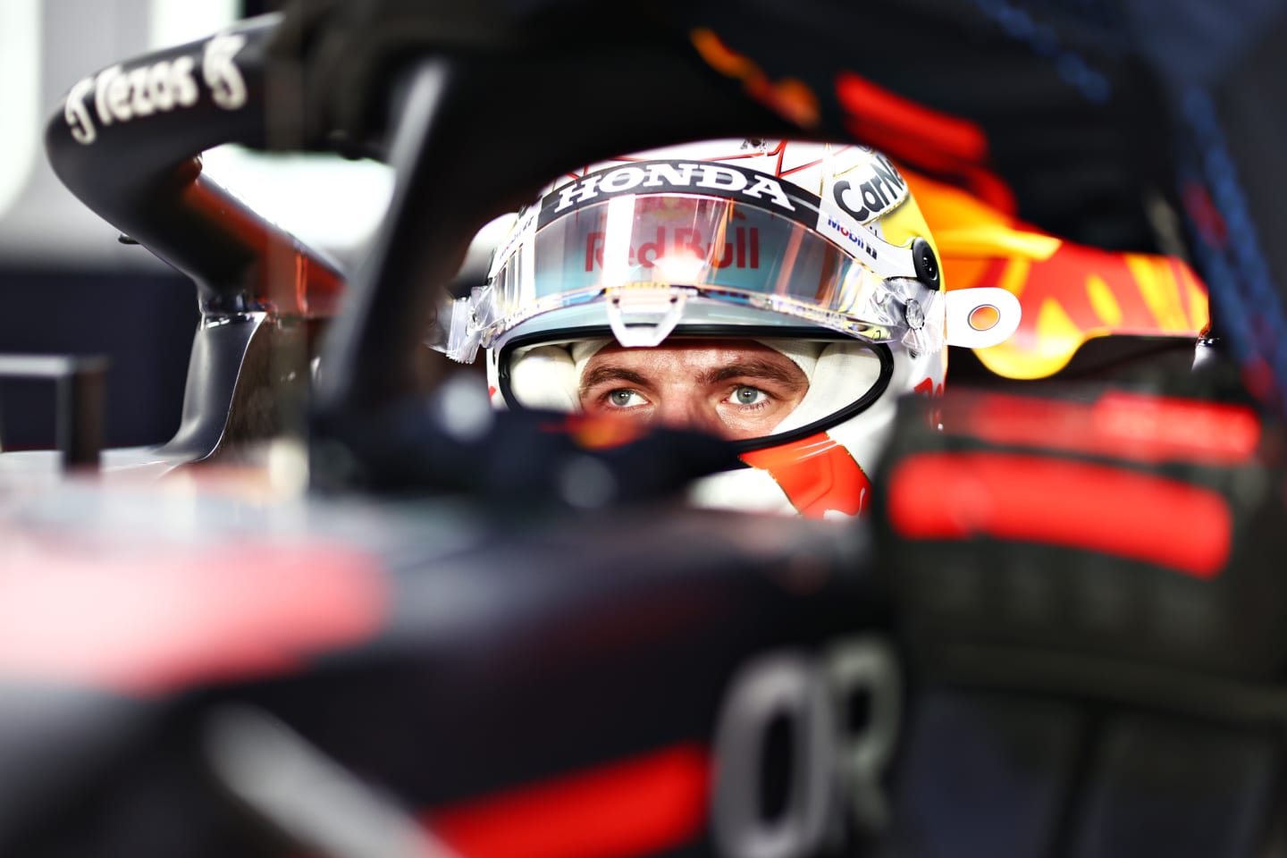 DOHA, QATAR - NOVEMBER 21: Max Verstappen of Netherlands and Red Bull Racing prepares to drive in