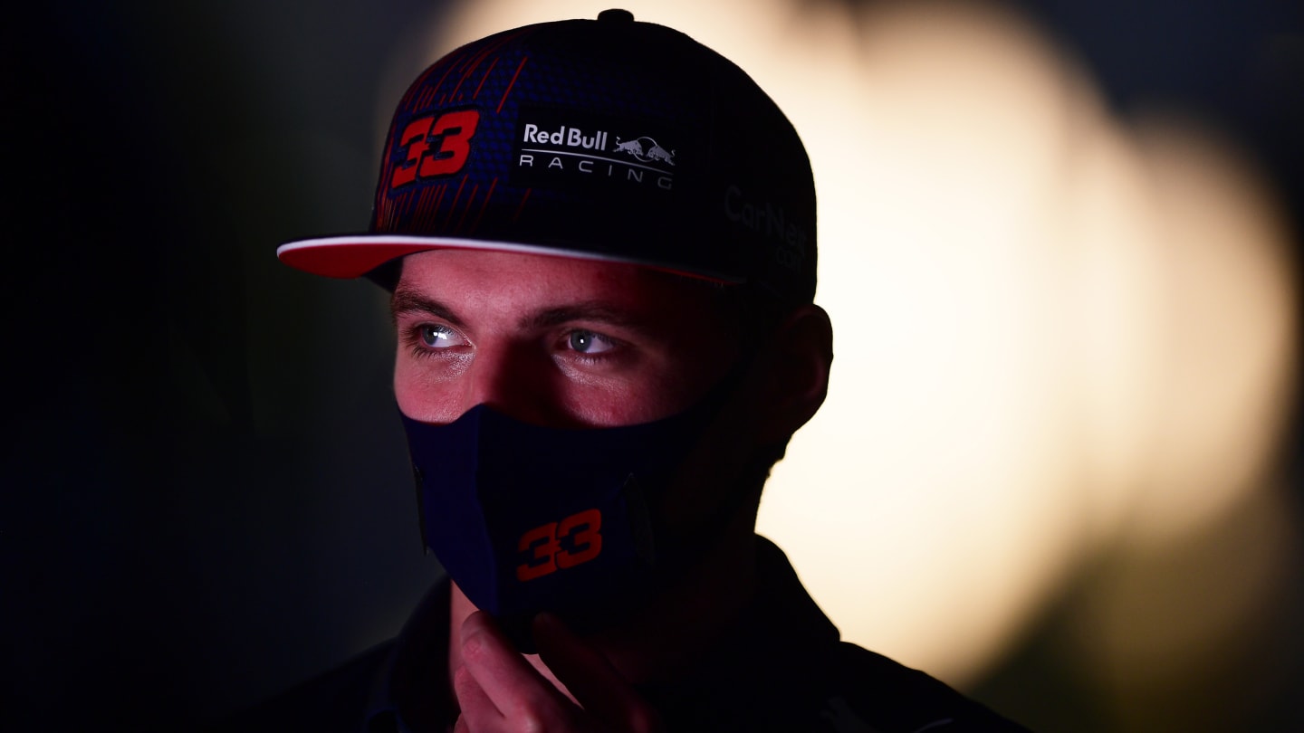 DOHA, QATAR - NOVEMBER 18: Max Verstappen of Netherlands and Red Bull Racing looks on in the
