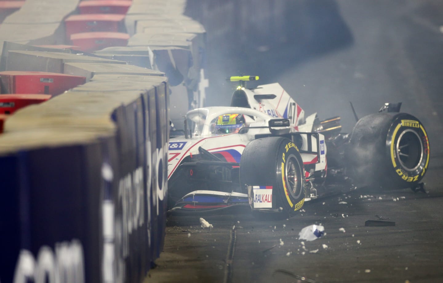 JEDDAH, SAUDI ARABIA - DECEMBER 05: Mick Schumacher of Germany driving the (47) Haas F1 Team VF-21