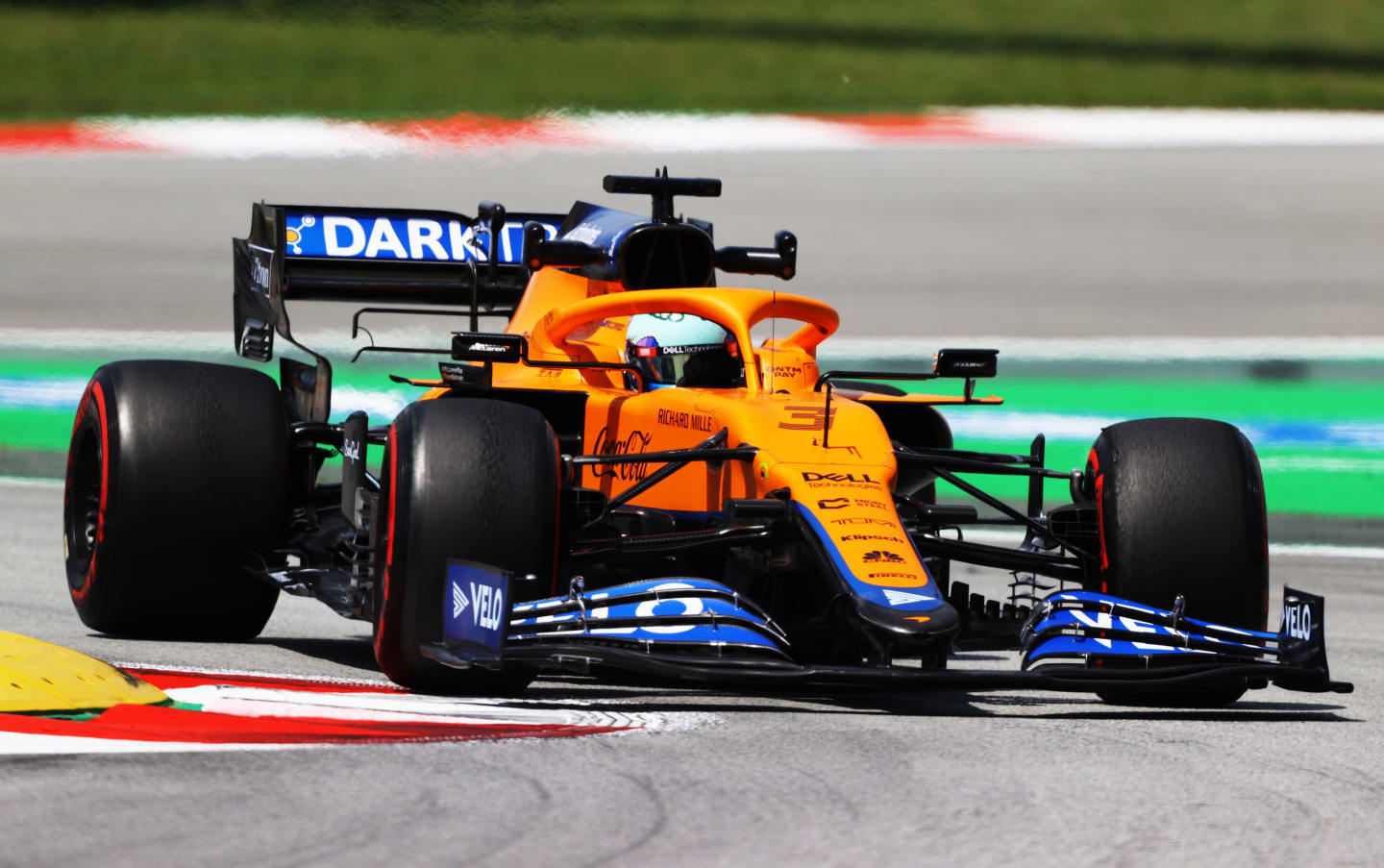 BARCELONA, SPAIN - MAY 07: Daniel Ricciardo of Australia driving the (3) McLaren F1 Team MCL35M Mercedes on track during practice for the F1 Grand Prix of Spain at Circuit de Barcelona-Catalunya on May 07, 2021 in Barcelona, Spain. (Photo by Bryn Lennon/Getty Images)