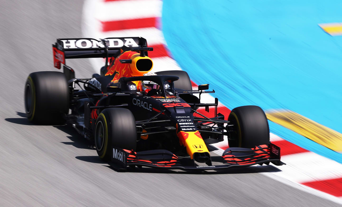 BARCELONA, SPAIN - MAY 07: Max Verstappen of the Netherlands driving the (33) Red Bull Racing RB16B