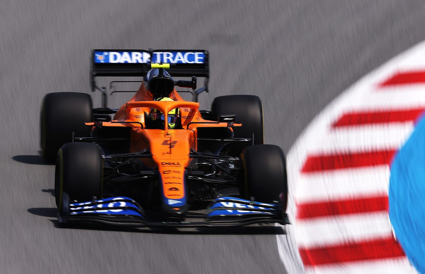 BARCELONA, SPAIN - MAY 07: Lando Norris of Great Britain driving the (4) McLaren F1 Team MCL35M