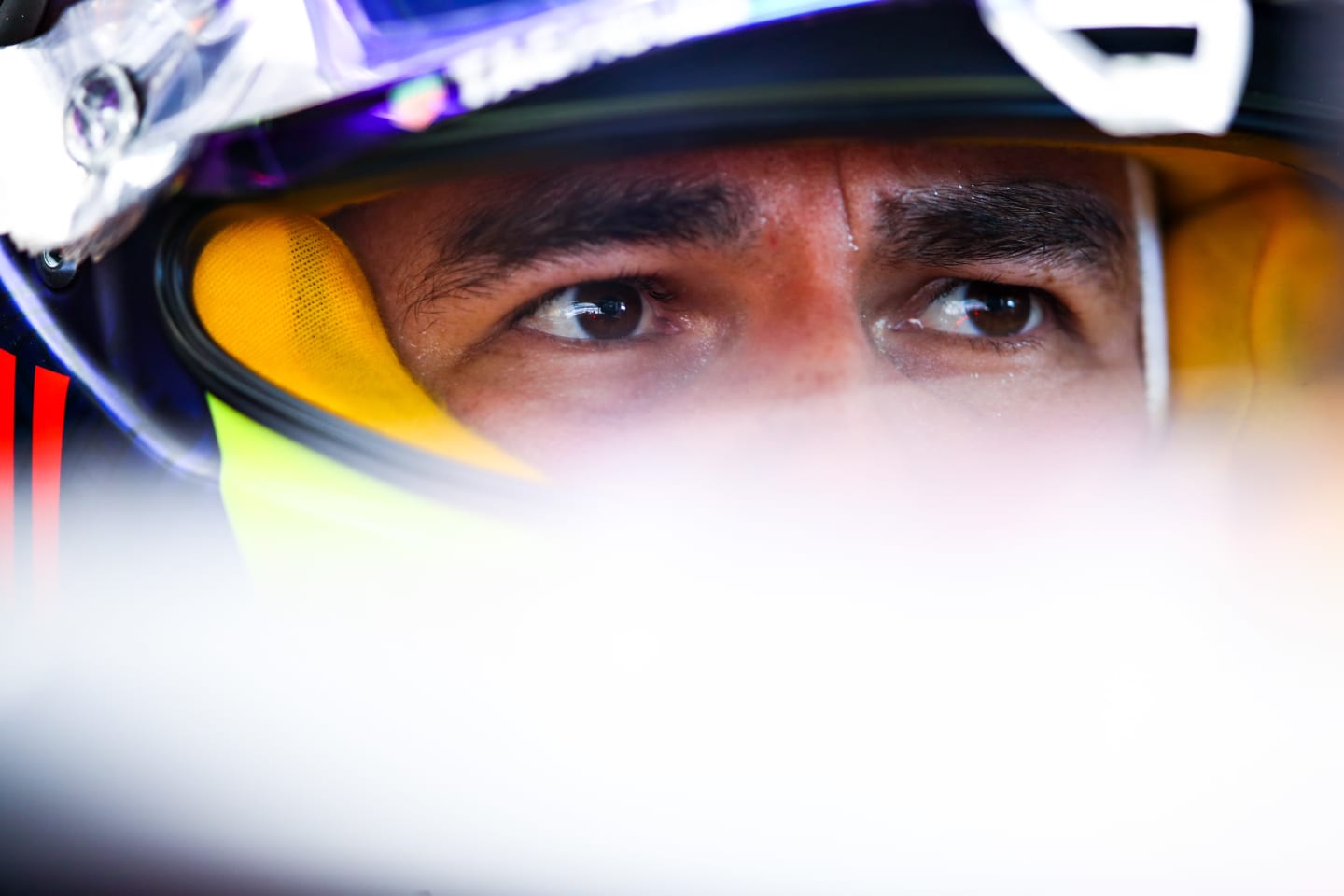 BARCELONA, SPAIN - MAY 08: Sergio Perez of Mexico and Red Bull Racing prepares to drive in the