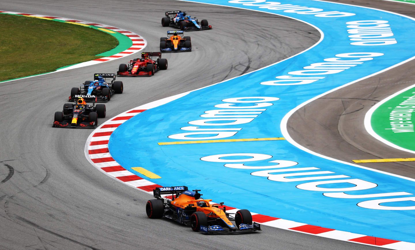 BARCELONA, SPAIN - MAY 09: Daniel Ricciardo of Australia driving the (3) McLaren F1 Team MCL35M