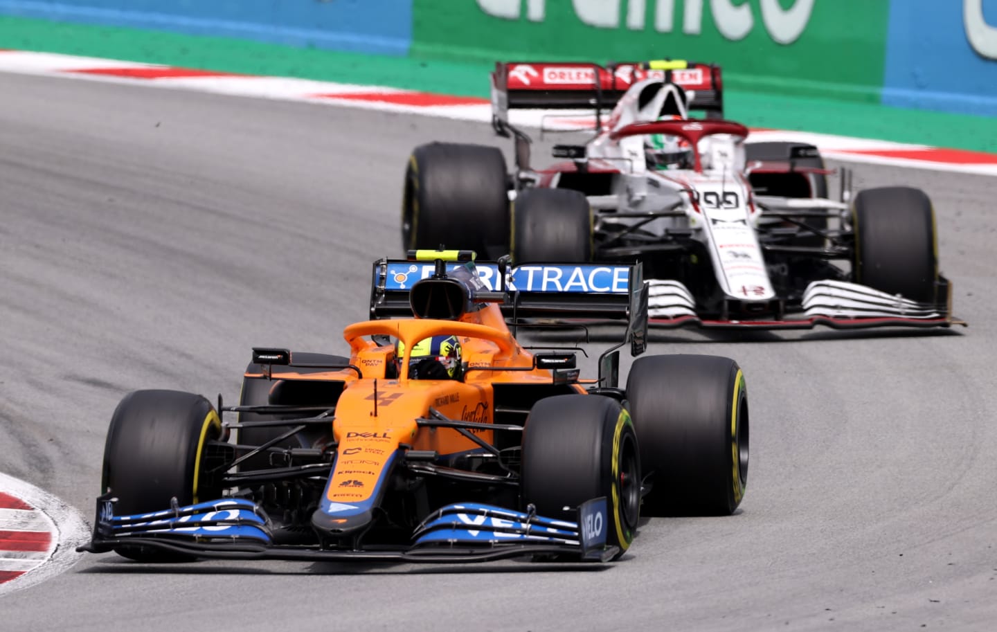 BARCELONA, SPAIN - MAY 09: Lando Norris of Great Britain driving the (4) McLaren F1 Team MCL35M