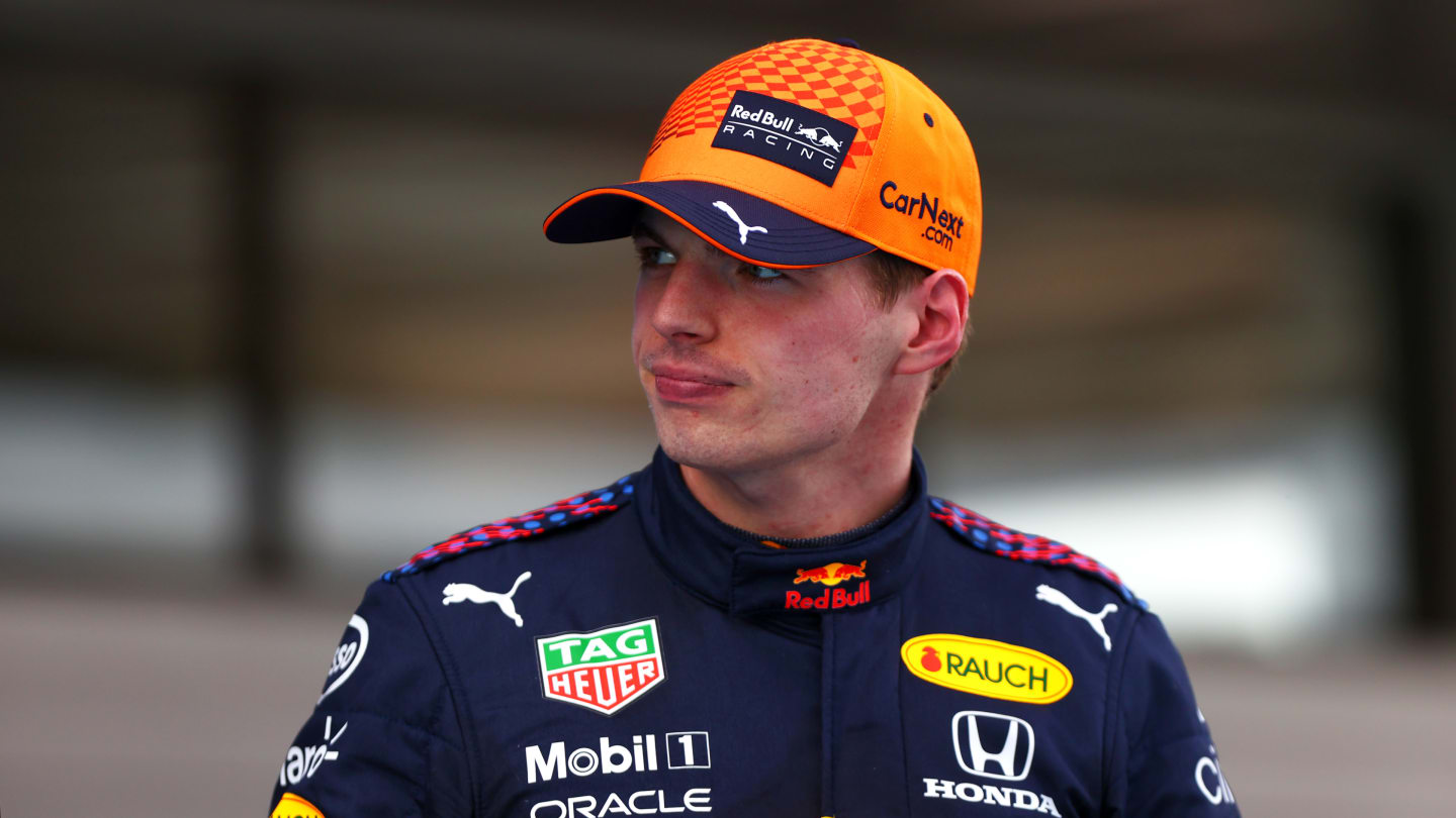 BARCELONA, SPAIN - MAY 09:  Max Verstappen of the Netherlands and Red Bull Racing looks on in parc ferme after finishing second in the F1 Grand Prix of Spain at Circuit de Barcelona-Catalunya on May 09, 2021 in Barcelona, Spain. (Photo by Dan Istitene - Formula 1/Formula 1 via Getty Images)