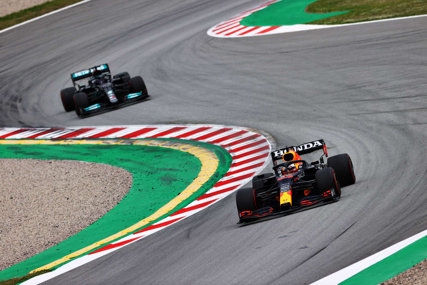 BARCELONA, SPAIN - MAY 09: Max Verstappen of the Netherlands driving the (33) Red Bull Racing RB16B